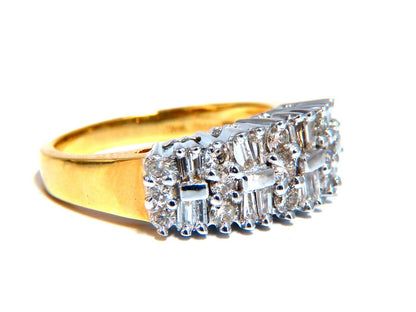 1.35ct Natural Baguette & Rounds Diamonds Band 14kt *v