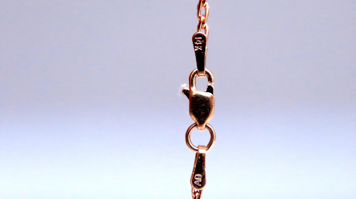 85ct Natural Citrine Amethyst Peridot Garnet Dangle Necklace 14kt 12403 *v