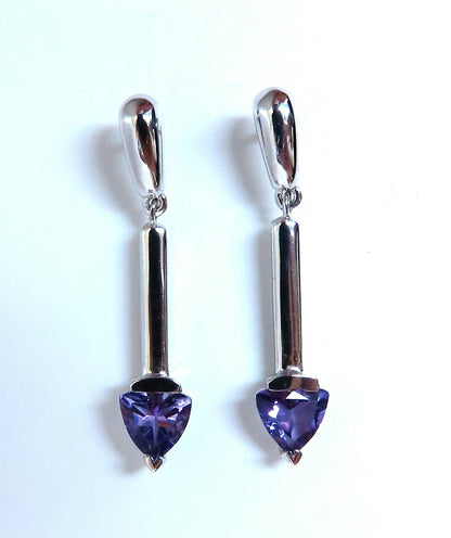 2ct Amethyst earrings 14kt *v