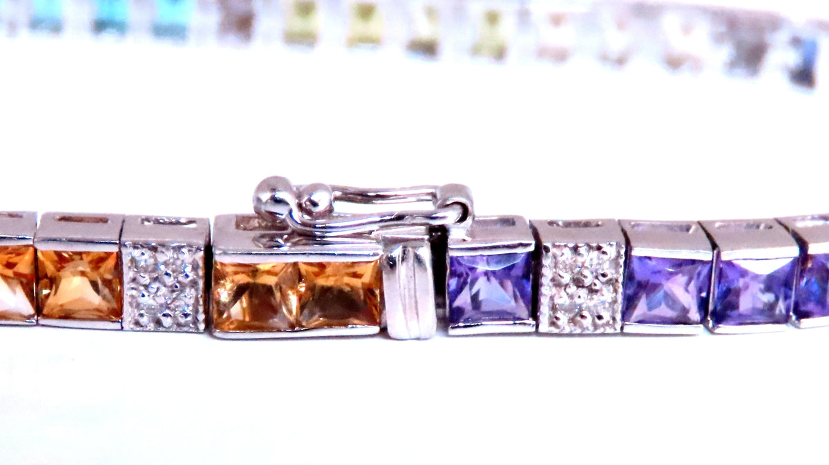 7ct semi-precious stones bracelet 14kt 12469 *v