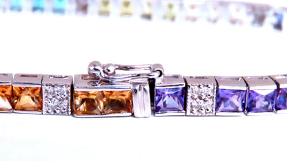 7ct semi-precious stones bracelet 14kt 12469 *v