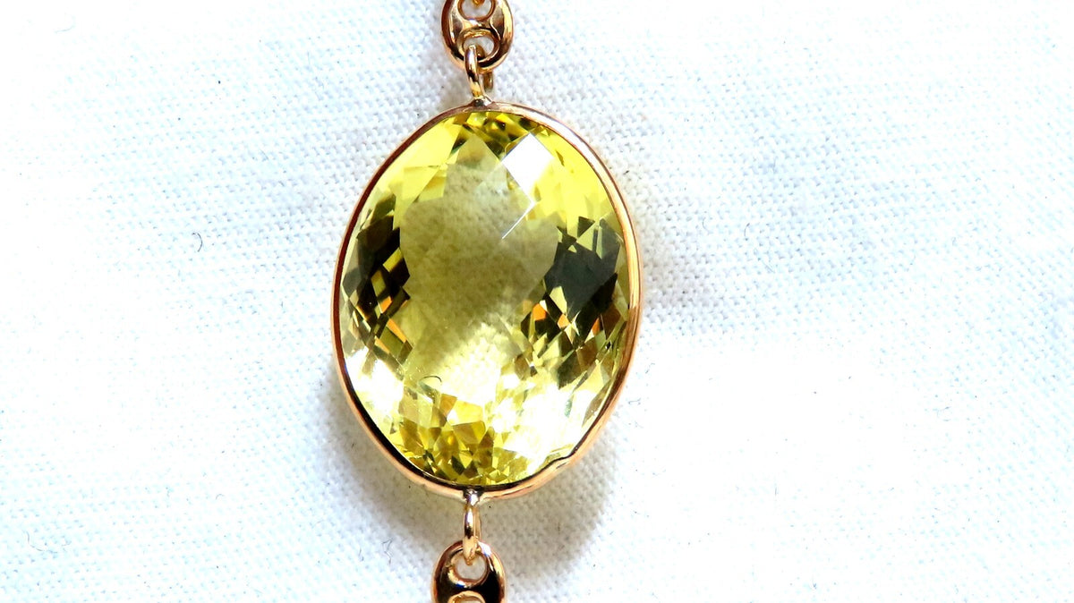 150ct natural purple green amethyst necklace 14kt Gold *v