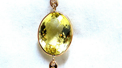 150ct natural purple green amethyst necklace 14kt Gold *v