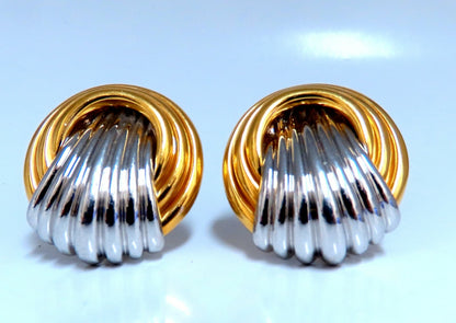 18Kt Gold Prime Classic Knocker Clip Earrings Pierce-less *v