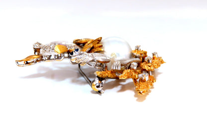 Vintage Rare Bandit Jackrabbit Pearl Pin 18kt Rabbit Bunny *v