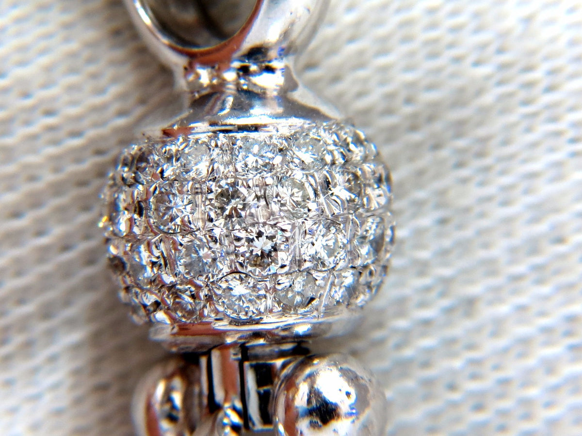 88 Gram 18kt 1.00ct diamonds Venetian Link Circles necklace *v
