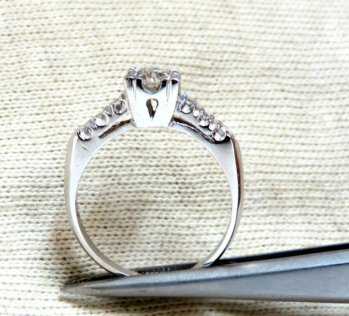 .66ct Natural Diamonds Cathedral Ring Platinum Vintage Restored *v