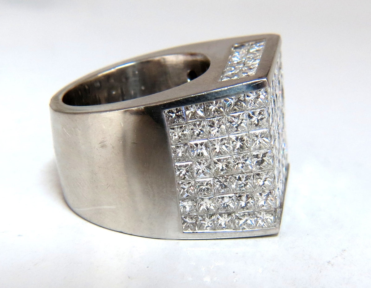 7.00ct Princess Cut Natural Diamonds Platinum Ring Heavyweight Prime *v