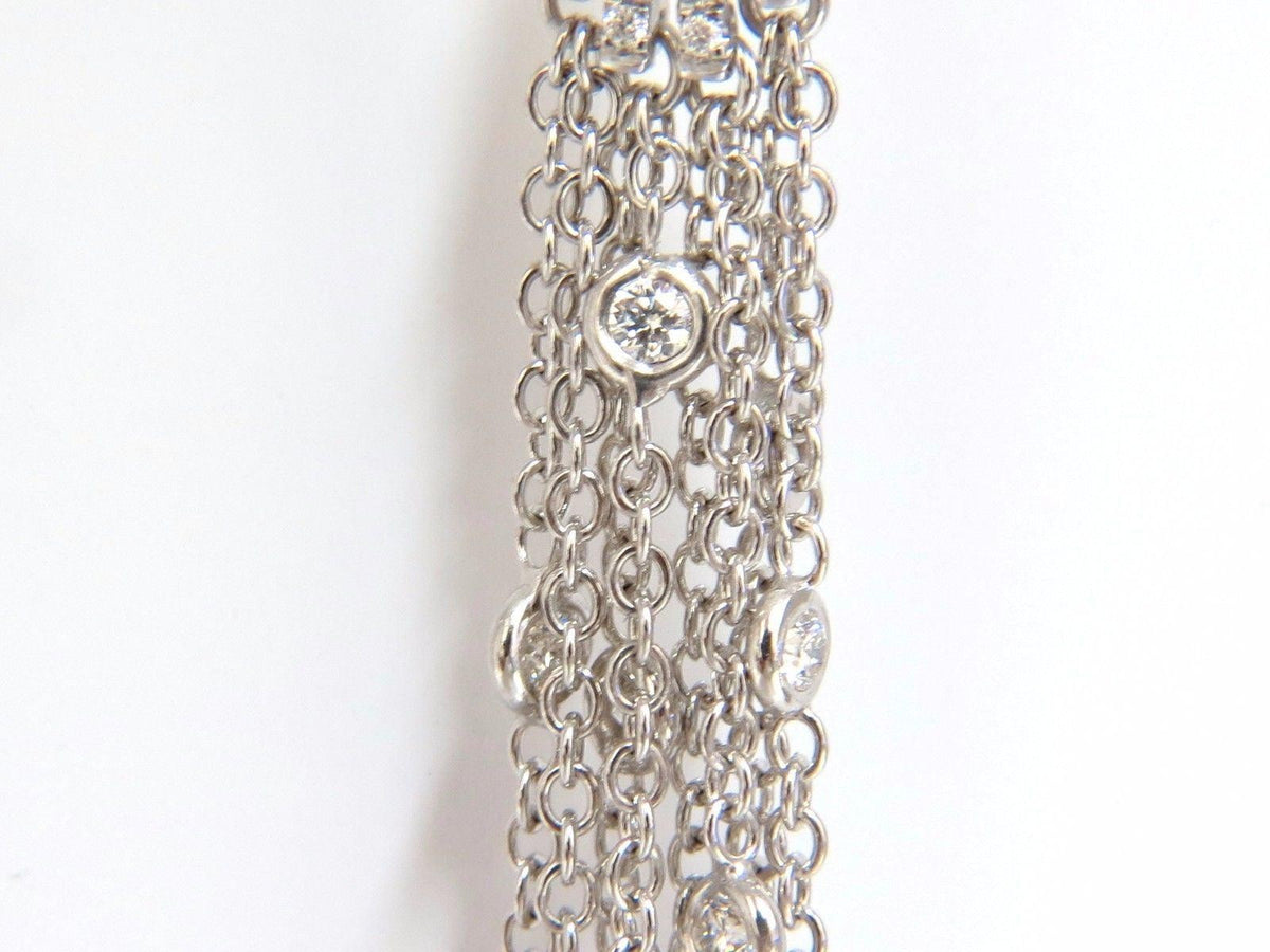 5.40ct natural diamonds cluster dangle drop earrings 18kt gilt deco *v