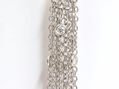 5.40ct natural diamonds cluster dangle drop earrings 18kt gilt deco *v