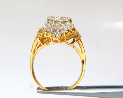 3.50ct Natural Diamonds Rounds Cocktail Prime Cluster ring 14kt**