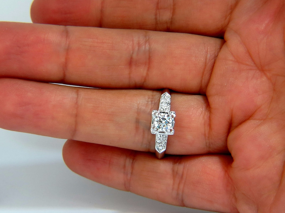 .55ct natural round diamonds vintage raised deck ring 14kt *v