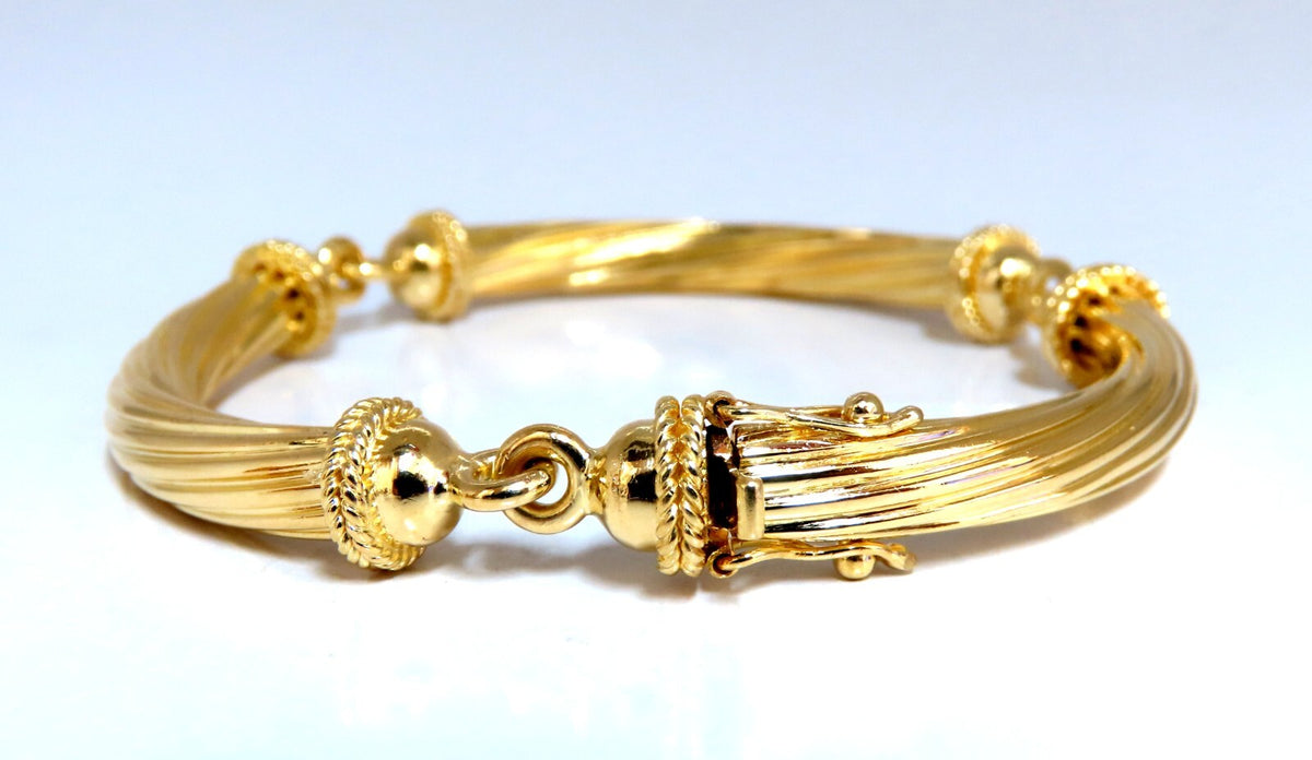Byzantine Style Three Arched Bracelet 18kt 24.8 Grams 7 inch *v