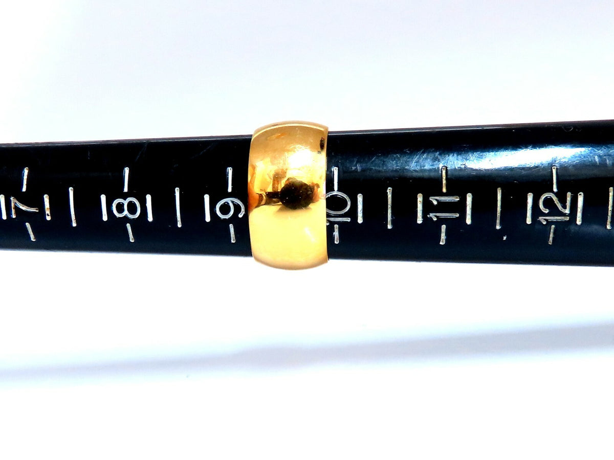 11.1mm Wide Classic 14kt Gold Band Semi Domed High Shine *v