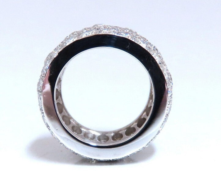 6.54ct Natural Round Diamonds Eternity Ring Domed 14kt gold *v