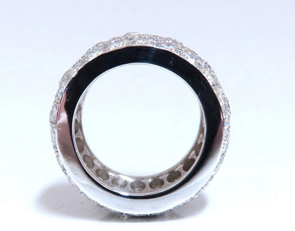 6.54ct Natural Round Diamonds Eternity Ring Domed 14kt gold *v
