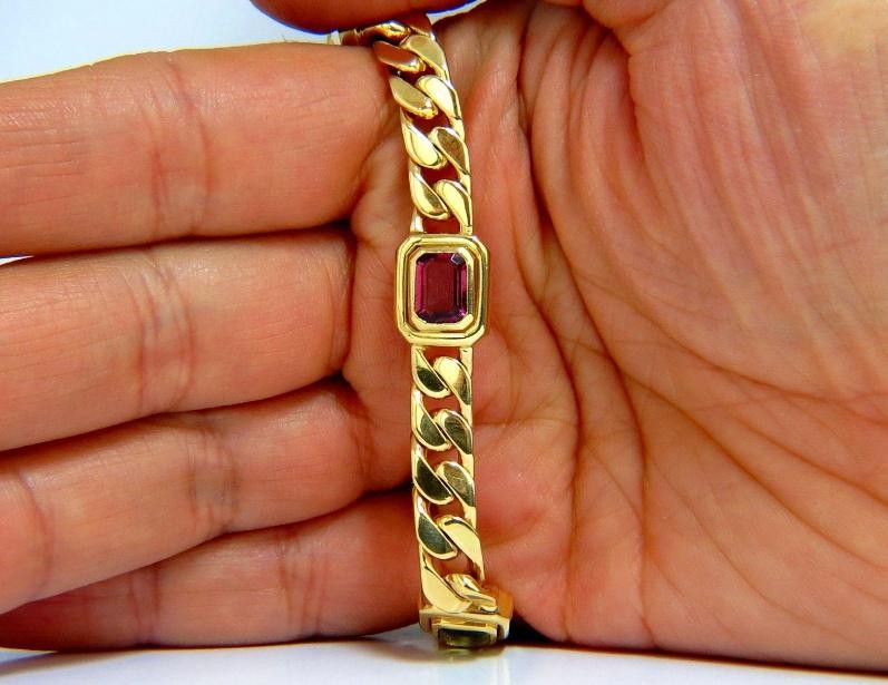 12ct Natural Aquamarine Amethyst Tourmaline Link Necklace 14kt Gold 12398 *v