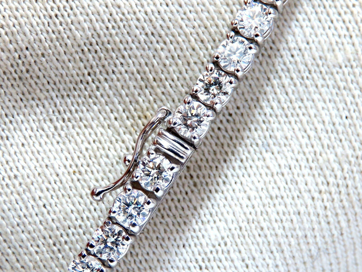 6.65ct Natural Diamonds Tennis Bracelet 14kt Gold Classic Riviera *v
