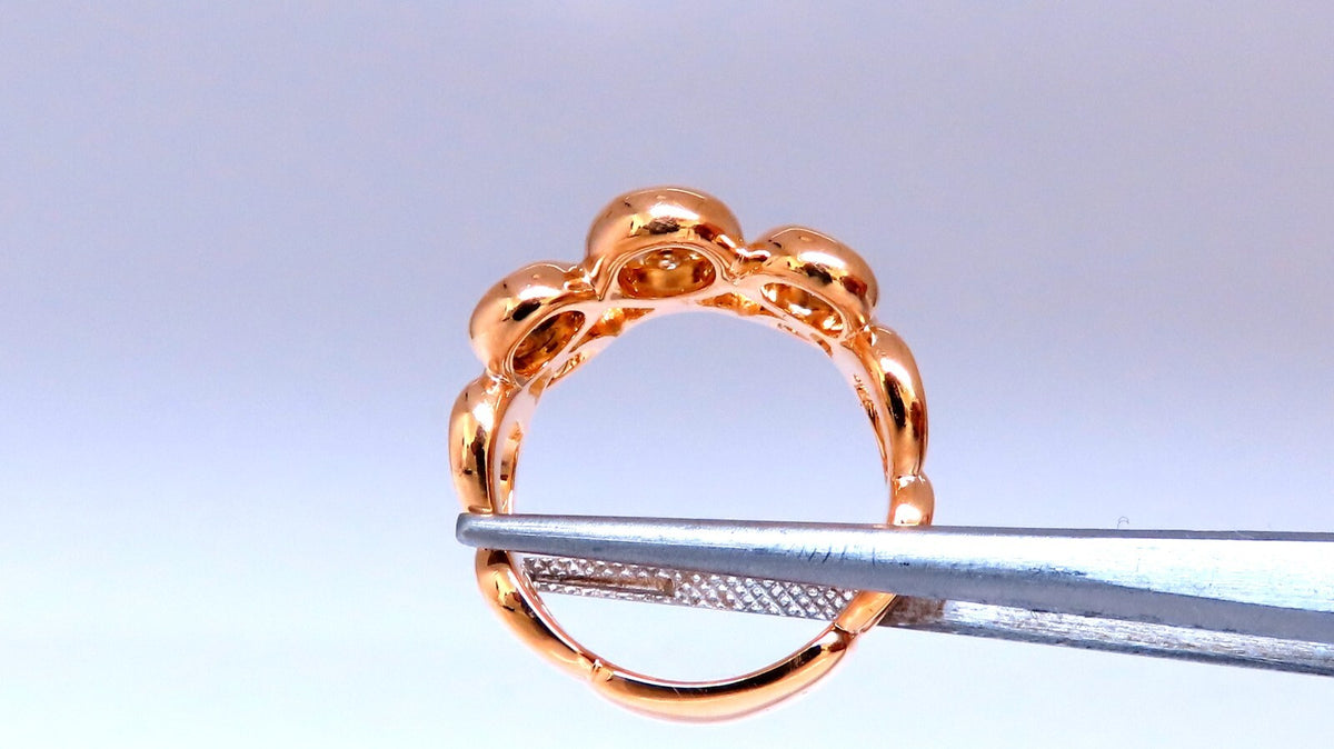 .20ct Natural Diamonds Circles Loop ring 14kt Gold *v