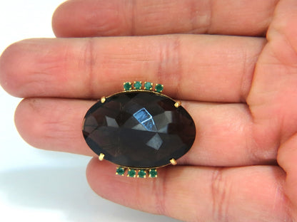 38.30ct Natural Oval Gypsy Topaz Ring 14kt gold *v