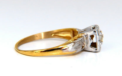.15ct Natural Diamond Vintage Solitaire Ring 14kt gold *v