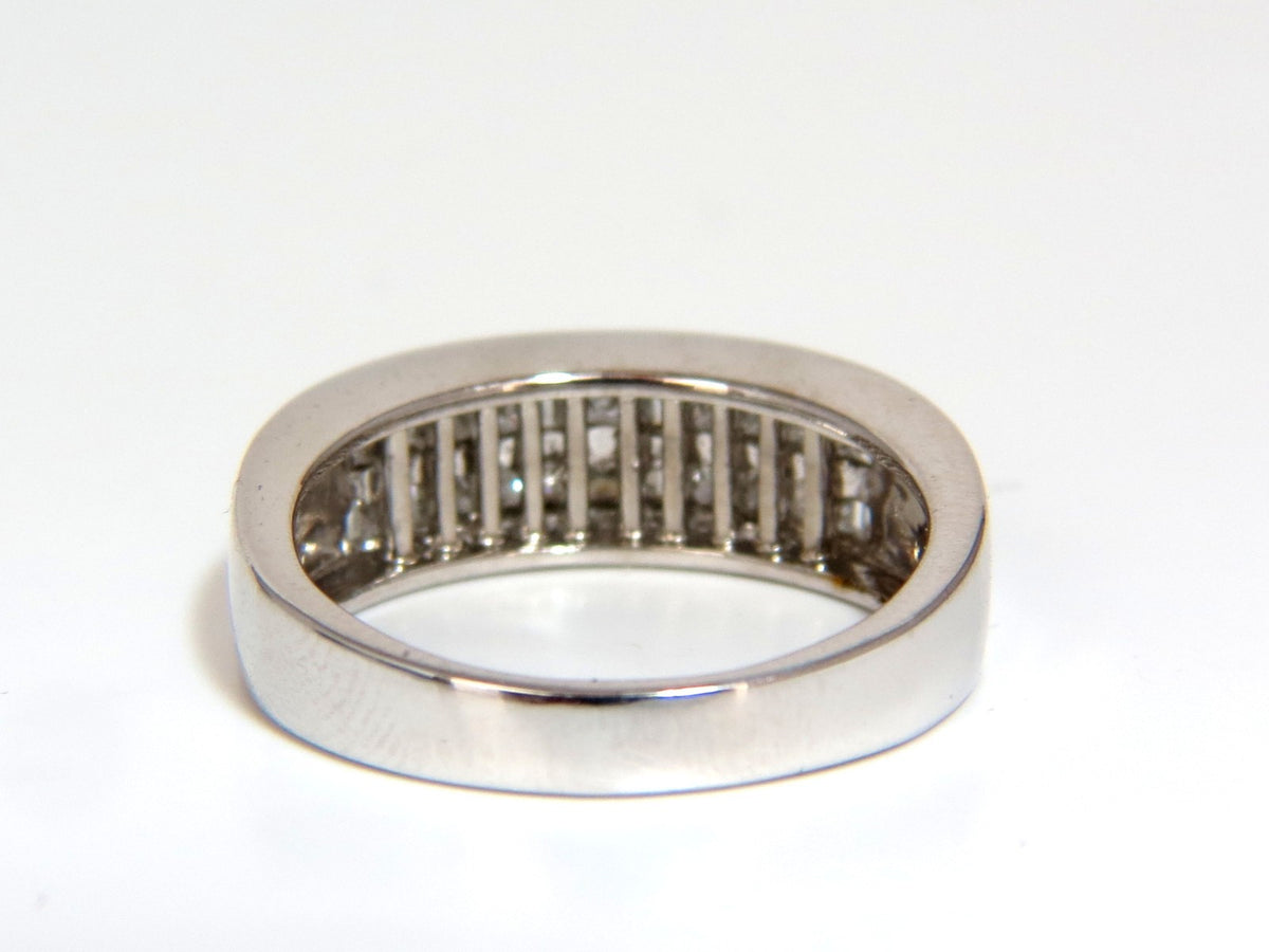 PLATINUM 2.00CT NATURAL DIAMONDS BAND G/VS BAGUETTE PRINCESS CHANNEL BRILLIANT*v