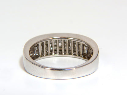 PLATINUM 2.00CT NATURAL DIAMONDS BAND G/VS BAGUETTE PRINCESS CHANNEL BRILLIANT*v