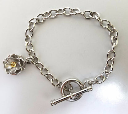 Toggle Bracelet 14Kt Fancy Yellow Diamond 14kt gold 7.5 inch *v