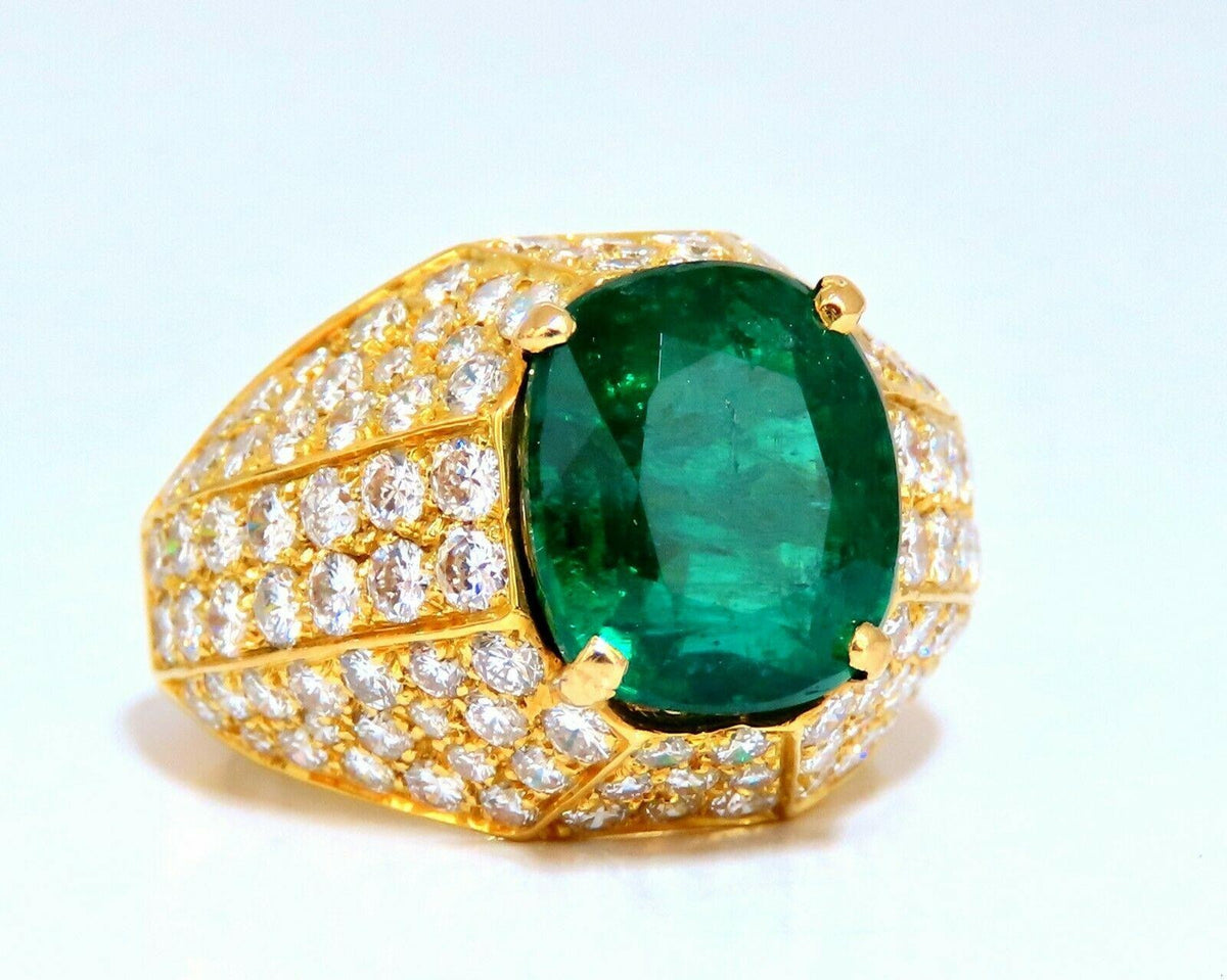 GIA Certified 4.30ct Natural Emerald Diamonds Ring 14kt 11512*v