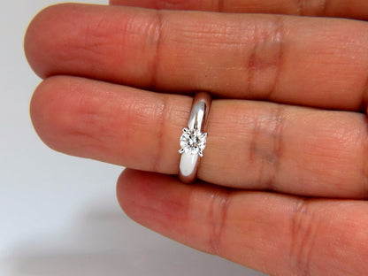 GIA Certified .51ct E Vs2 natural round diamond ring platinum *v