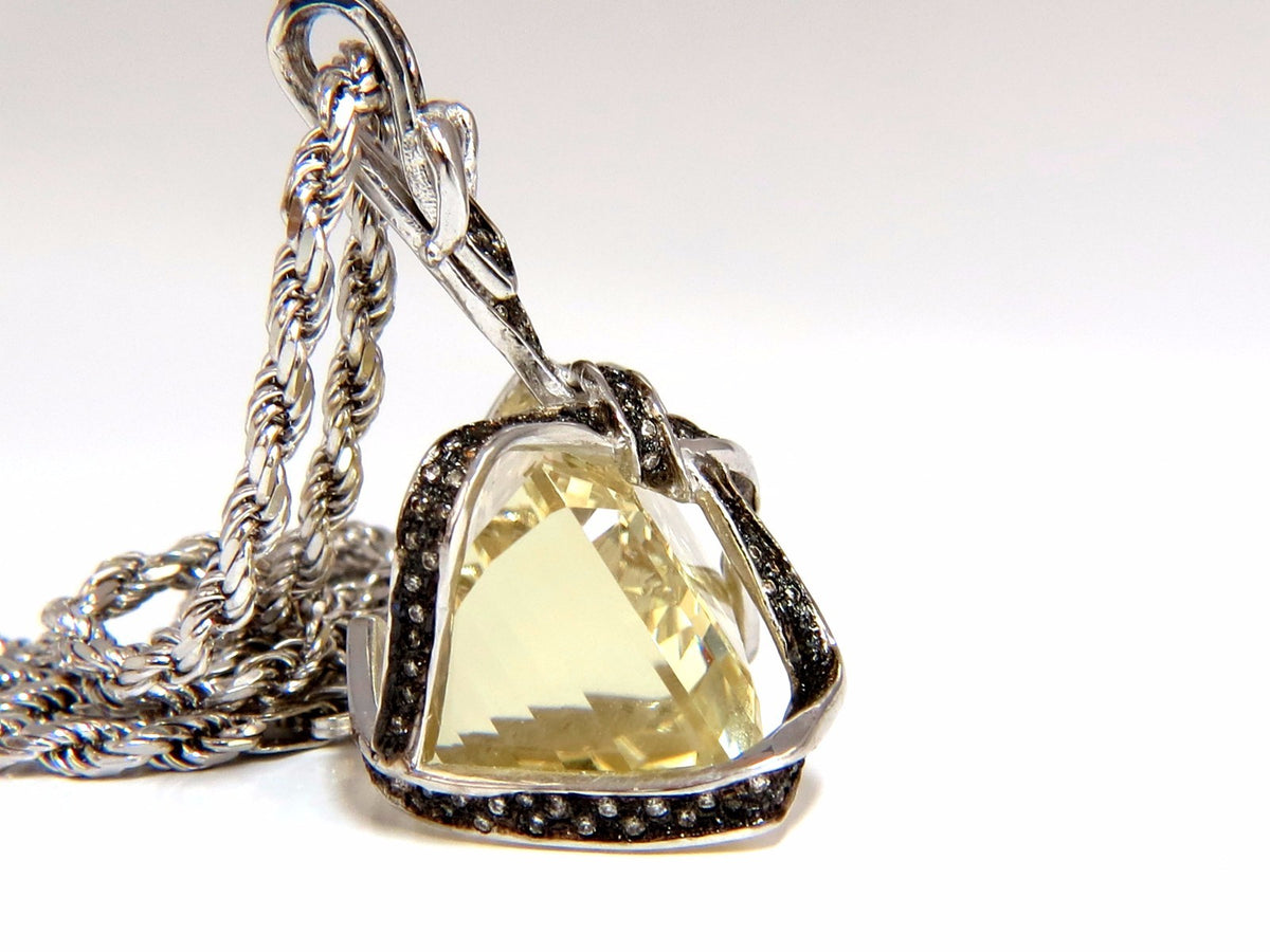 133.18ct GIA CERTIFIED SPODUMENE BELT WRAP PENDANT NECKLACE (Yellow Aqua) *v