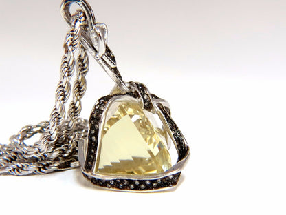 133.18ct GIA CERTIFIED SPODUMENE BELT WRAP PENDANT NECKLACE (Yellow Aqua) *v