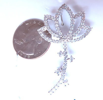 2ct Natural Diamonds Iconic Flower Pin 14KT 12534 *v