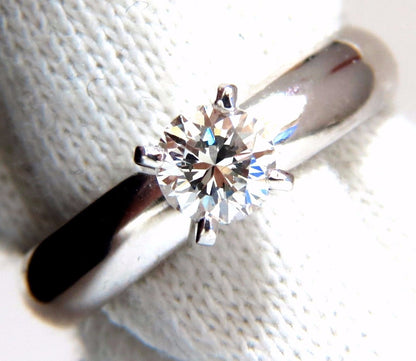 GIA Certified .51ct E Vs2 natural round diamond ring platinum *v