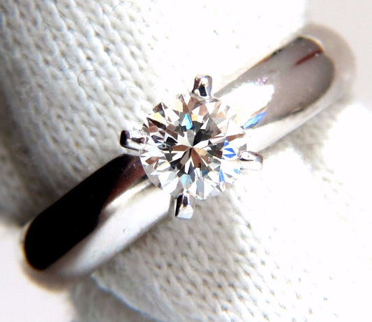 GIA Certified .51ct E Vs2 natural round diamond ring platinum *v