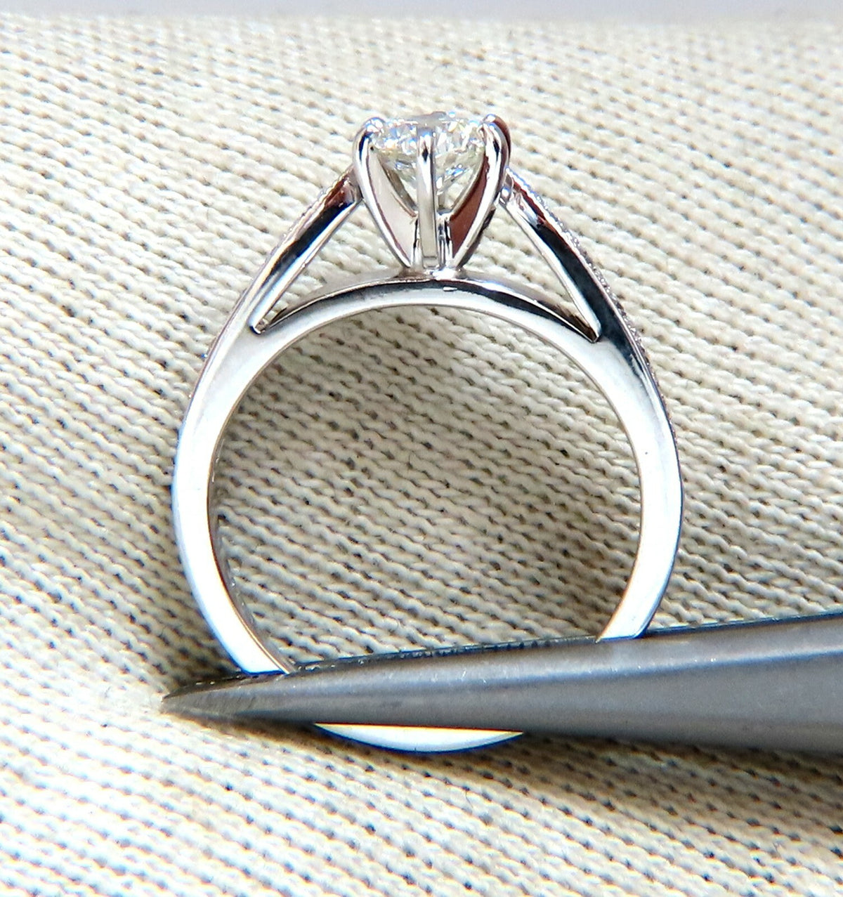 .50ct Natural Round Cut Diamond Ring H/VS 14kt gold *v