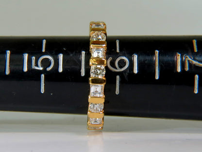 1.50CT NATURAL DIAMOND ETERNITY BAND BAGUETTE ROUNDS 14KT *v