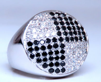 1ct Black Diamonds Circular Mens Ring 14kt gold 12428 *v