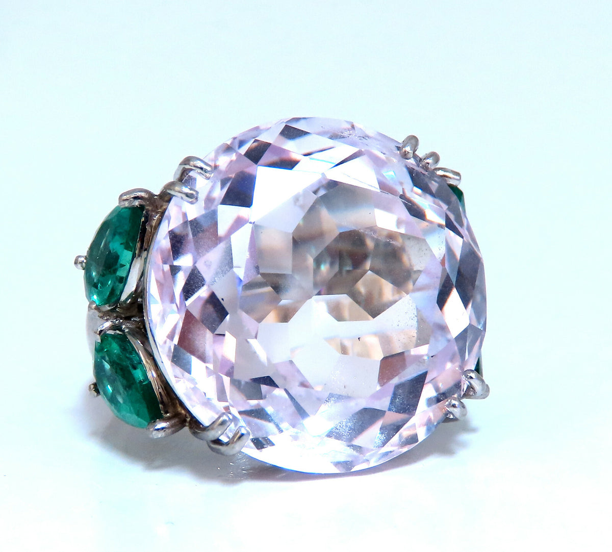 GIA Certified 39.68ct Lab Sapphire Ring Platinum *v
