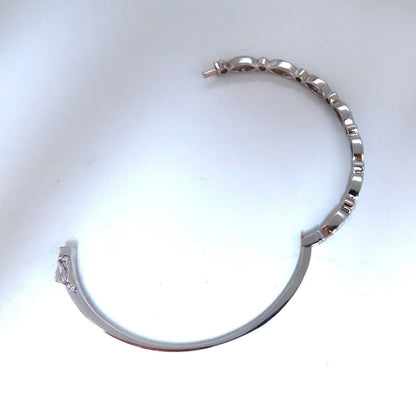 2.20ct Natural Diamonds Edwardian Style Bangle Bracelet 14kt Gold *v