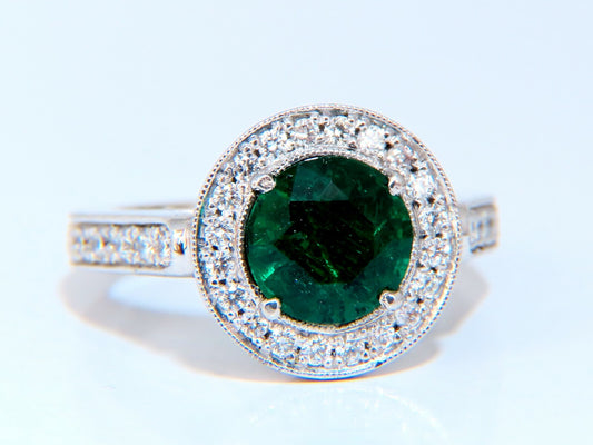 GIA Certified: 1.62ct Natural Emerald Diamonds Ring 18kt (F1) *v
