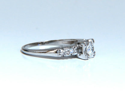 .46ct Natural Round Cut Diamond Ring Vintage 14kt *v