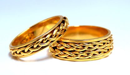 Wedding Bands Matching 14kt Gold 7.5 4.5mm Size: 9 9.25 *v