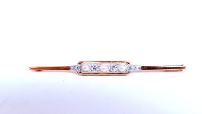 3mm Freshwater Pearl Pin Vintage 14kt 12567 *v