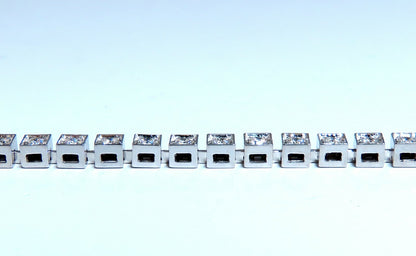 1.55ct Natural Diamonds Tennis Bracelet 14kt Gold Squared Box Bead Set *v