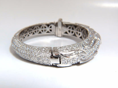 14.02ct natural diamonds eternity encrusted bangle bracelet 18kt Glam *v