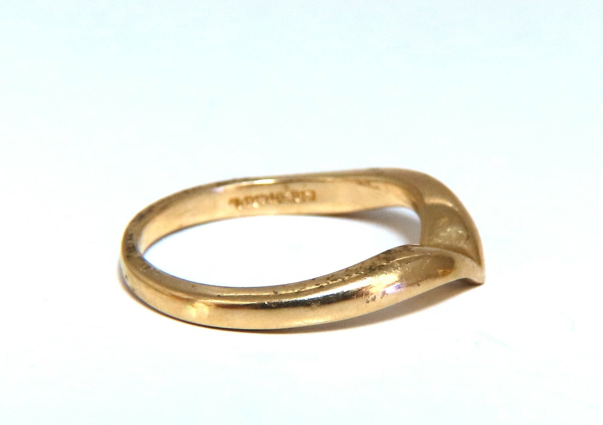 .24ct Natural Diamond Solitaire Ring + Band 14kt gold Set *v