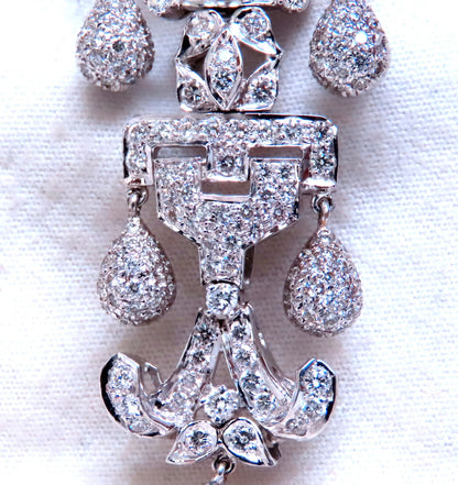 7ct Natural Diamonds Dangle Earrings 18kt gold 12531 *v