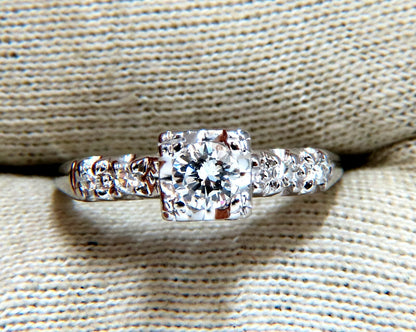 .46ct Natural Round Cut Diamond Ring Vintage 14kt *v