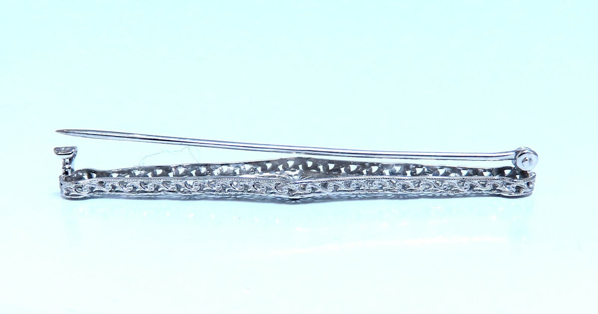 .15ct Natural Diamonds Filigree Stick Pin 14kt *v